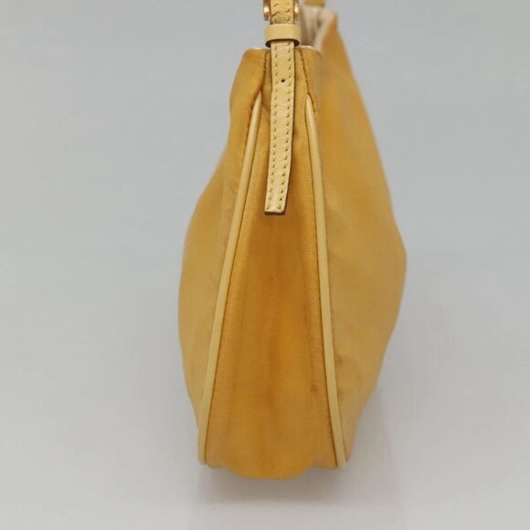 PRADA Chain Shoulder Bag Nylon Yellow Gold Auth 139938 - Picture 6 of 16
